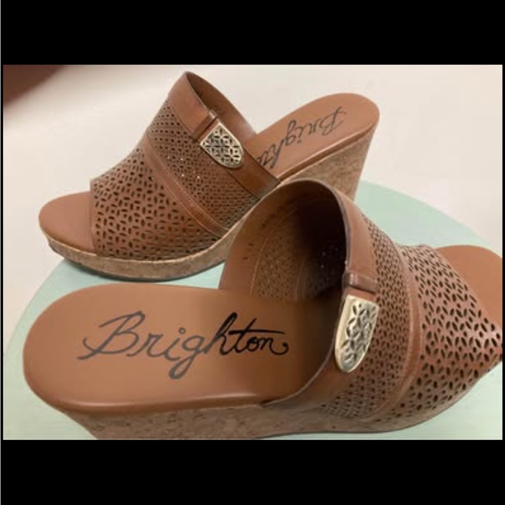 Brighton Women's Brown Wedge Sandals New in Box